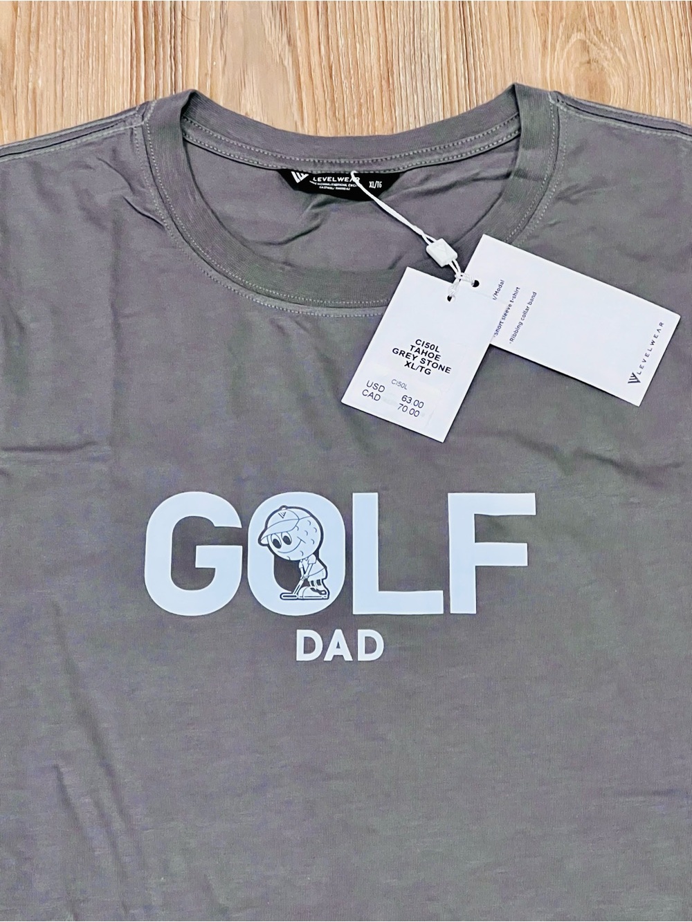 Levelwear Men’s XL GOLF DAD Short Sleeve T Shirt